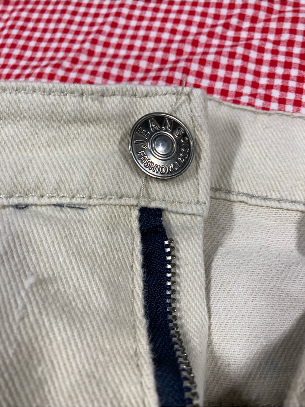 Men's Cream Straight-Leg Chinos - Classic Casual Style - Picture 2 of 7